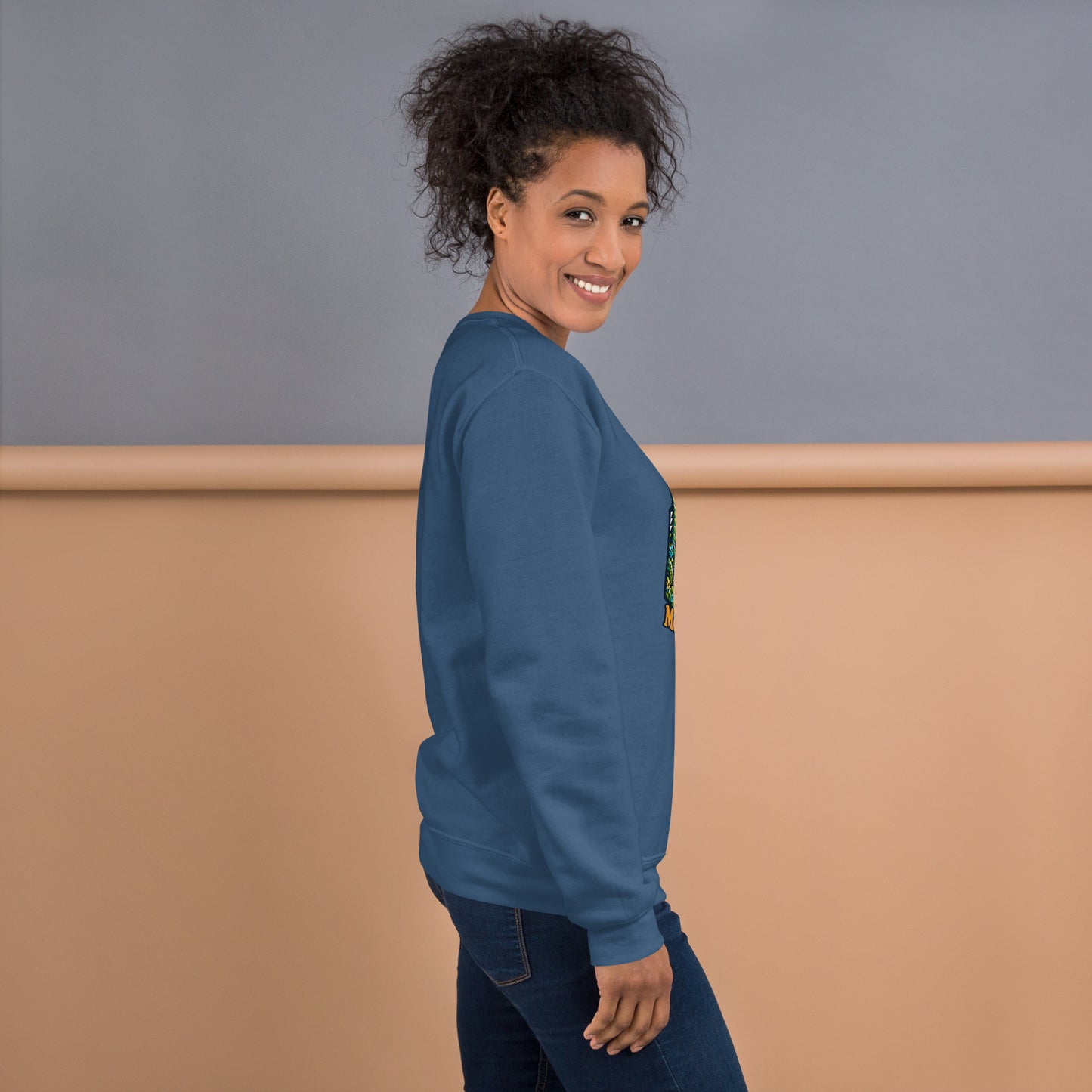 Women’s Sweatshirt - Great Smoky Mountains Adventure - National Park Apparel, Indigo, right side