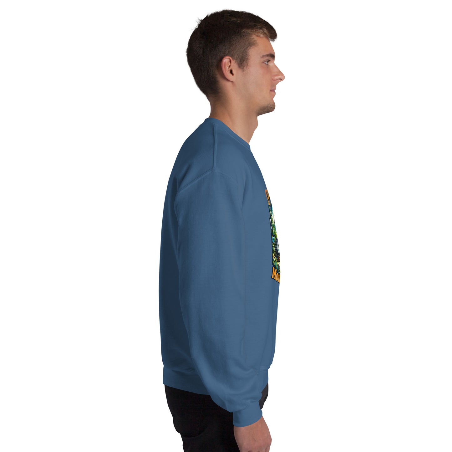 Men’s Sweatshirt, Great Smoky Mountains, indigo, right side men