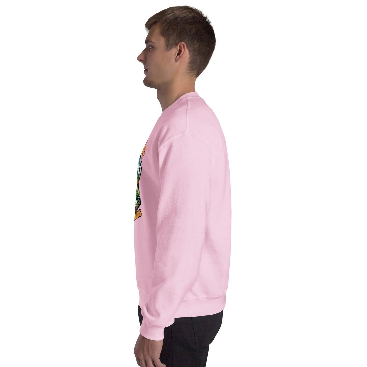 Men’s Sweatshirt, Great Smoky Mountains, light pink, left side men