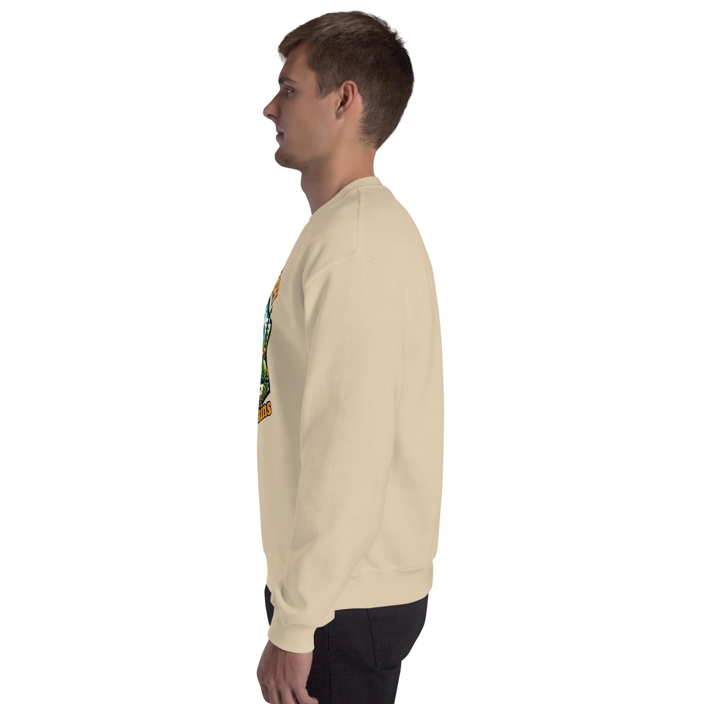 Men’s Sweatshirt, Great Smoky Mountains, sand beige, left side men