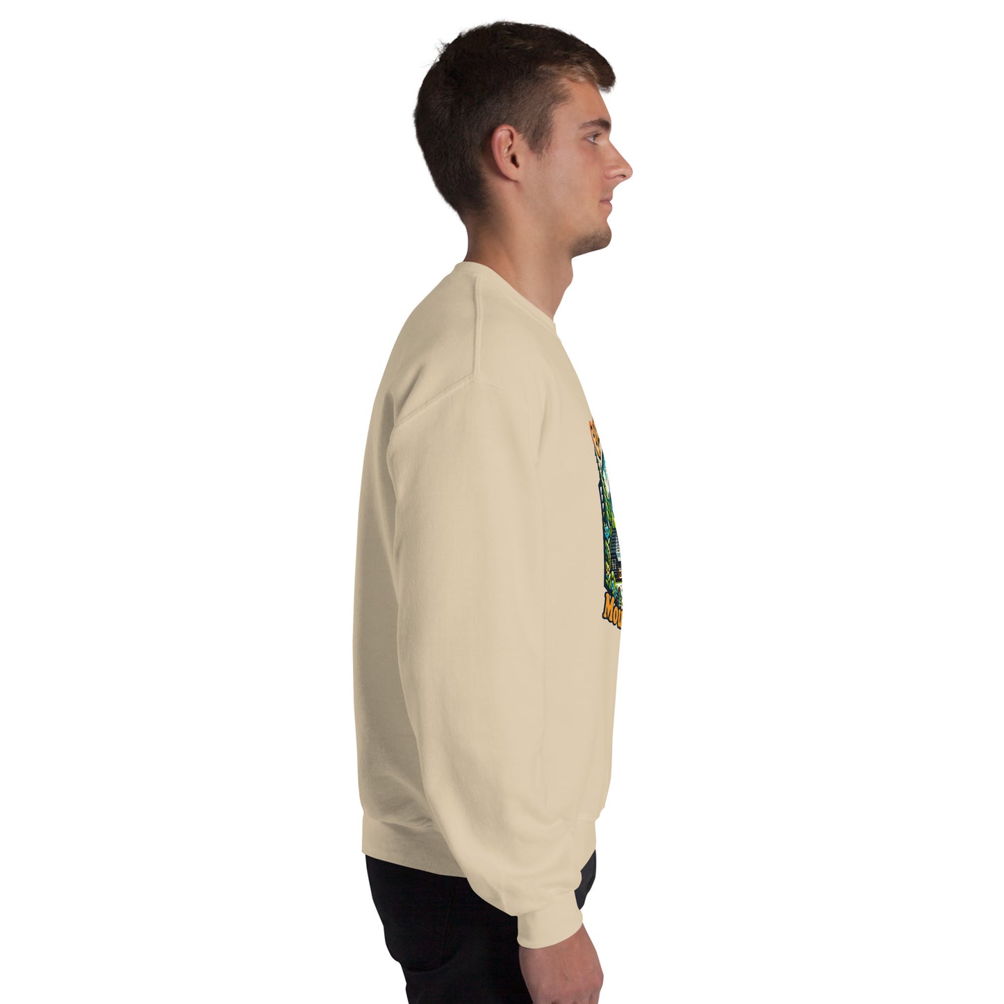 Men’s Sweatshirt, Great Smoky Mountains, sand beige, right side men