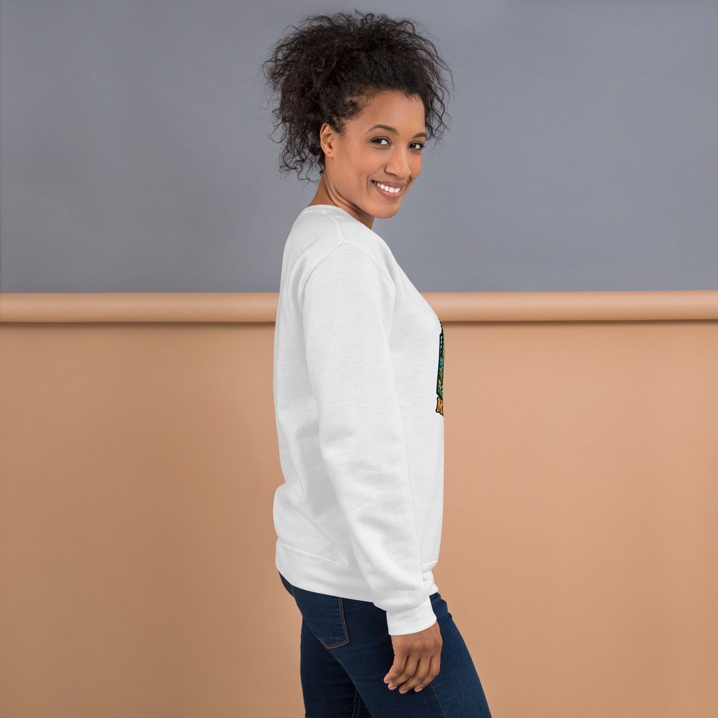 Women’s Sweatshirt - Great Smoky Mountains Adventure - National Park Apparel, White, front right side
