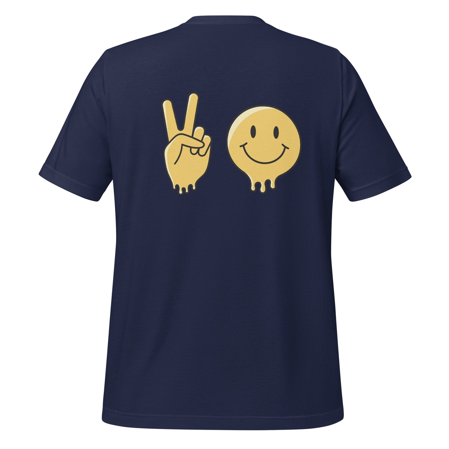 Unisex Eco-Friendly T-Shirt - Just Chill - Sustainable, Lightweight, and Perfect for Everyday Style, navy,back full body