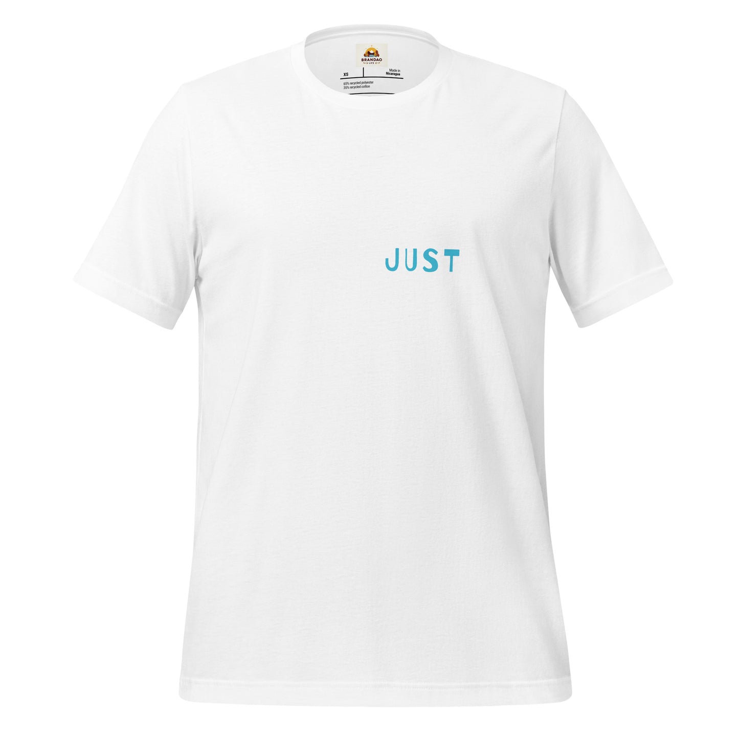 Unisex Eco-Friendly T-Shirt - Just Chill - Sustainable, Lightweight, and Perfect for Everyday Style, white, front full body