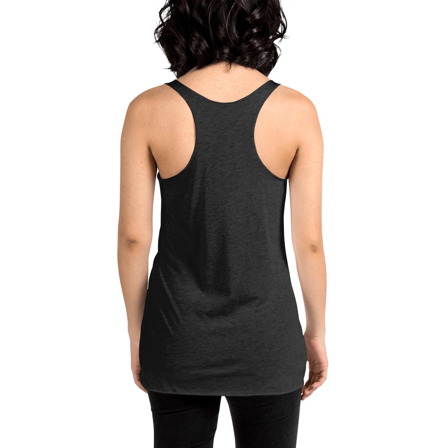 Women's Racerback Tank –Soft and Stylish Perfect for Warm Days, black, back, women.