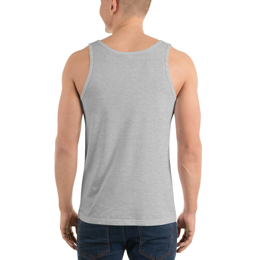 Men's Tank Top – 'Under the Open Sky' Design for Outdoor Comfort and Style, gray, back, men