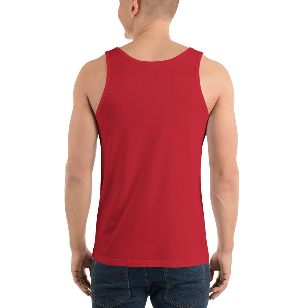 Men's Tank Top – 'Under the Open Sky' Design for Outdoor Comfort and Style, Red, back, men