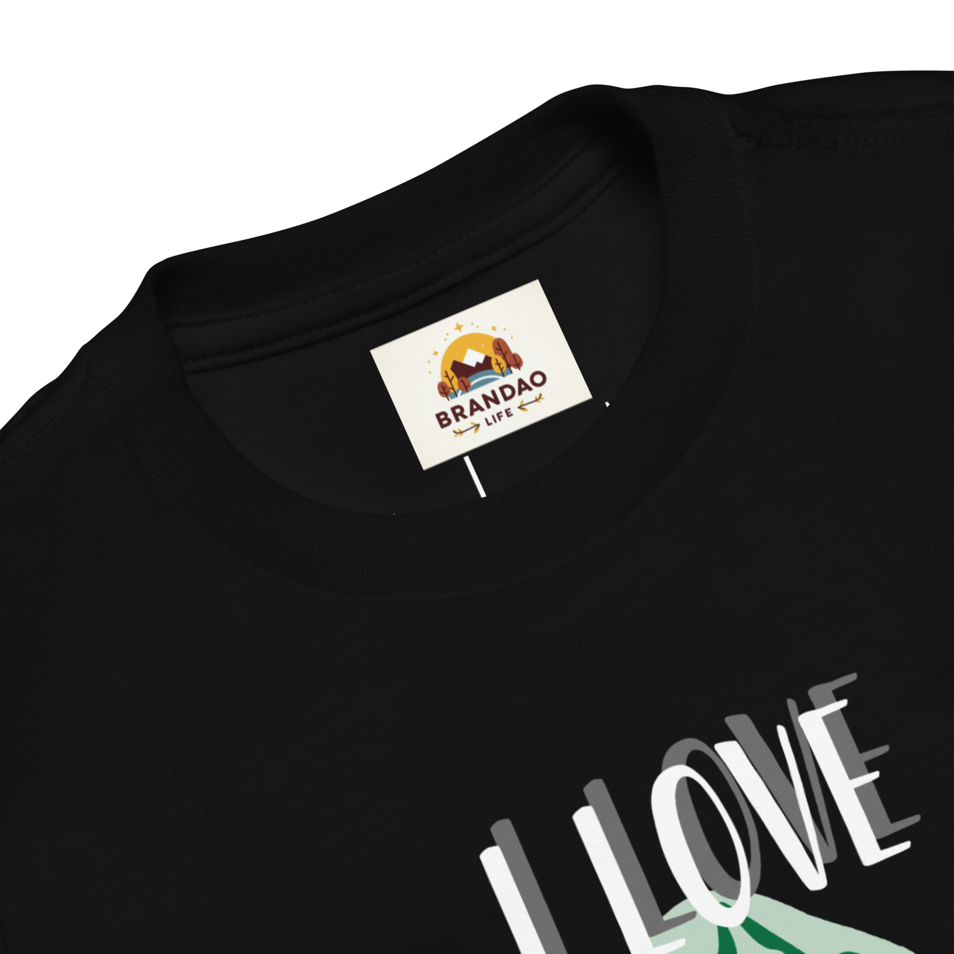 Toddler Short Sleeve Tee - I Love Adventure - Fun and Playful Design, black, product details