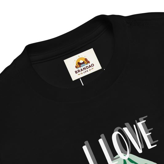 Toddler Short Sleeve Tee - I Love Adventure - Fun and Playful Design, black, product details