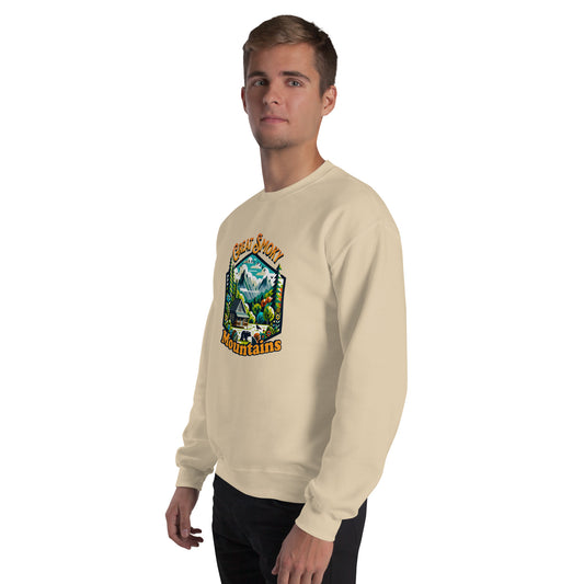 Men’s Sweatshirt, Great Smoky Mountains, sand beige, front right side men