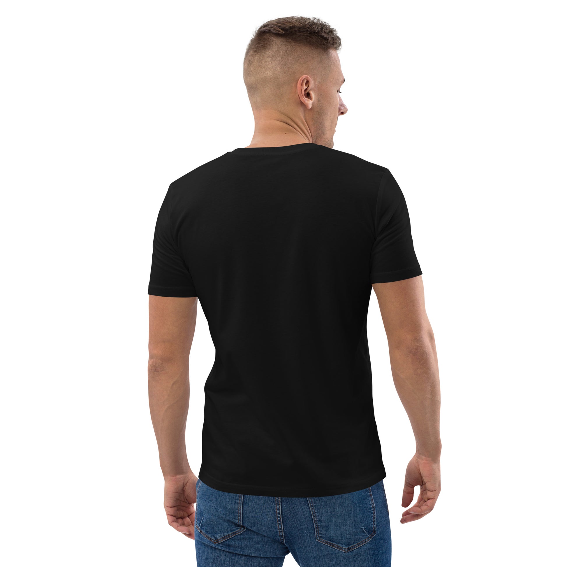 Men’s Organic Cotton T-Shirt – Eco-Friendly Comfort for Everyday Wear black, men, back