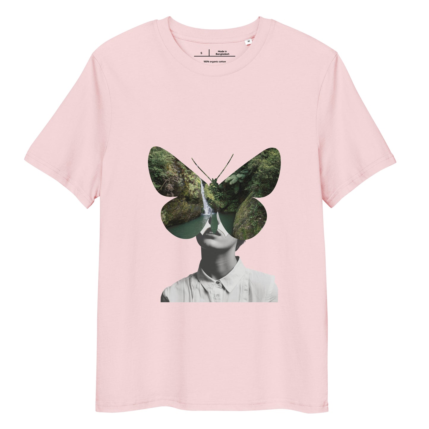 Men’s Organic Cotton T-Shirt – Eco-Friendly Comfort for Everyday Wear pink, full body, front