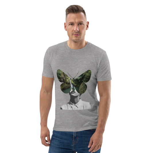 Men’s Organic Cotton T-Shirt – Eco-Friendly Comfort for Everyday Wear gray, men, front