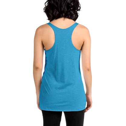 Women's Racerback Tank –Soft and Stylish Perfect for Warm Days, vintage-turquoise, back, women. 