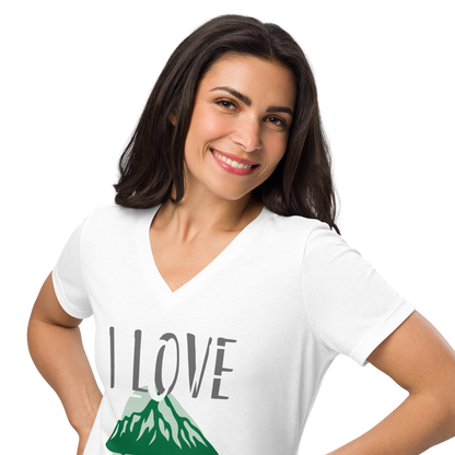 I love adventure - Women’s relaxed v-neck t-shirt